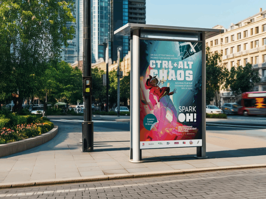 CTRL-Alt-Chaos poster in the street