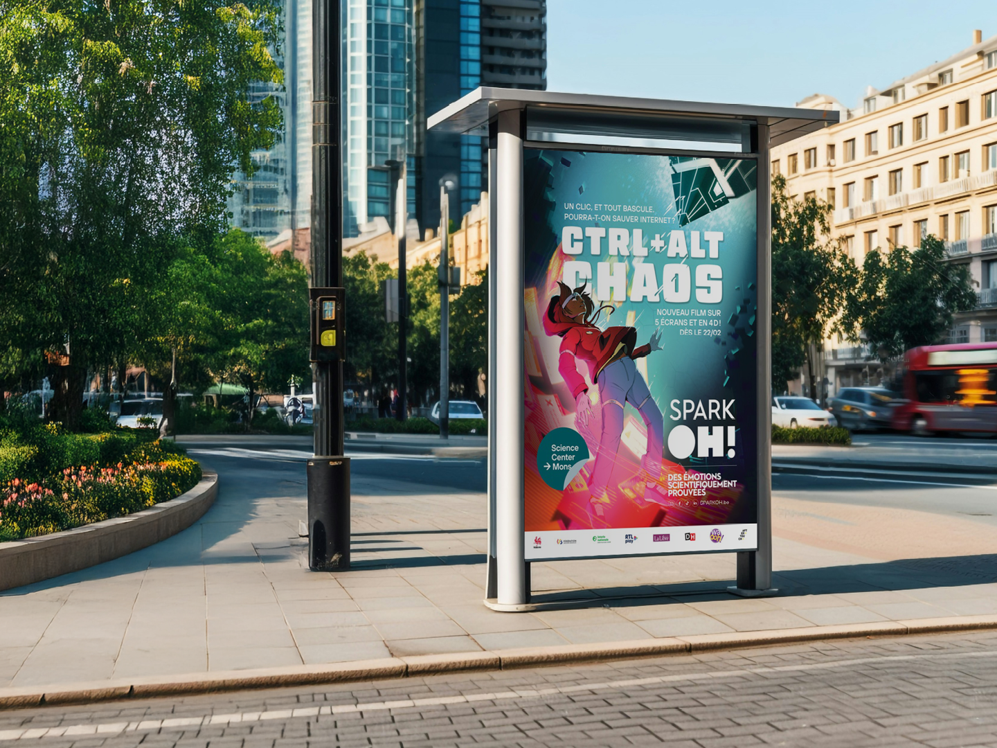 CTRL-Alt-Chaos poster in the street